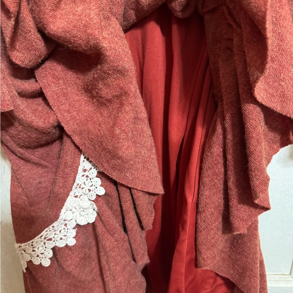 Altar'd State Rust Dress with Cream Lace - Picture 6 of 7